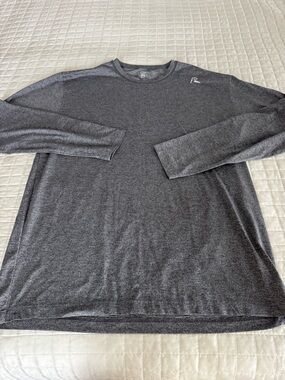 Rhoback Men's Long-Sleeve Performance Tee - Charcoal Heather NWOT